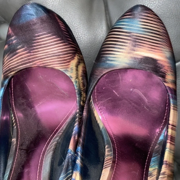 Aldo Satin patterned heels pumps  Sz 39 - Picture 4 of 15